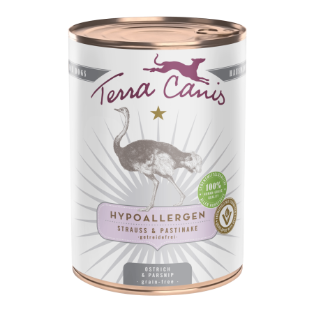 CAINI - Terra Canis Hypoallergenic Ostrich 400g (Struț cu păstârnac)