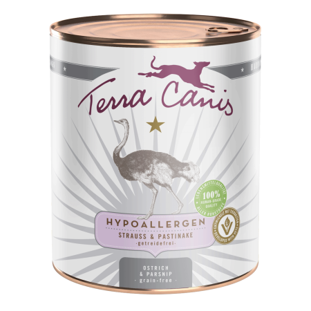 Conserve - Terra Canis Hypoallergenic Ostrich 800g (Struț cu păstârnac)