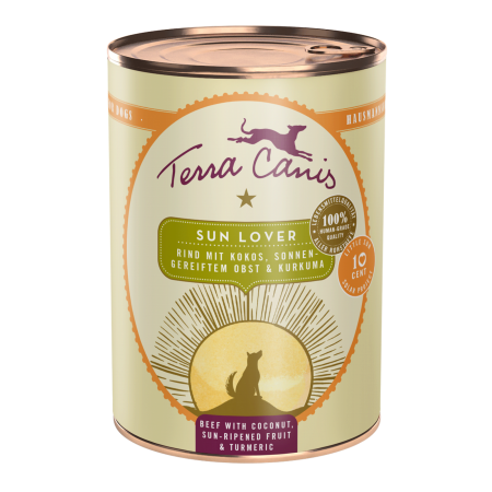 CAINI - Terra Canis Planet Sun Keeper Lover 400g(Carne de vită cu nucă de cocos, fructe coapte la soare și turmeric)
