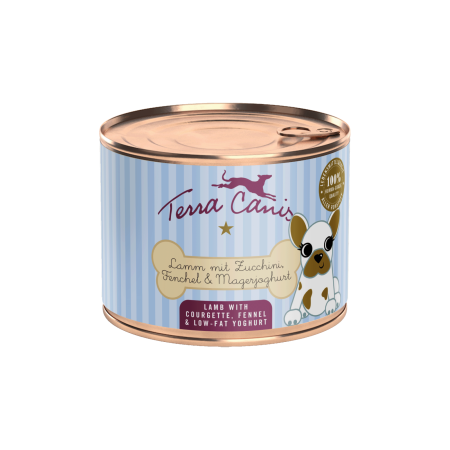 Conserve - Terra Canis Puppy Lamb 200g (Miel cu dovlecel, fenicul și iaurt degresat)