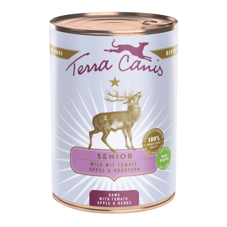 CAINI - Terra Canis Senior Game 400g (Vanat cu rosii, mar si ierburi medicinale)