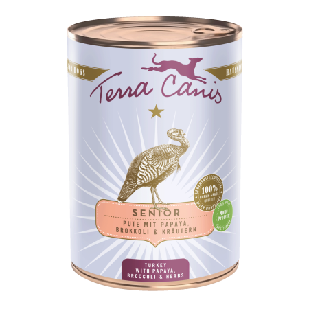 CAINI - Terra Canis Senior Turkey 400g ( Curcan cu papaya, broccoli si ierburi medicinale )