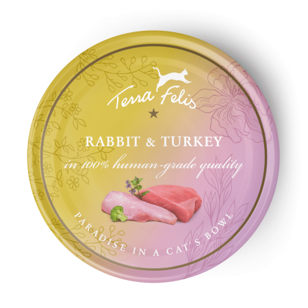 HRANA UMEDA - Terra Felis Cat Rabbit Turkey 80g (Iepure și Curcan)