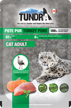 PISICI - Tundra Cat Pouchpack Turkey pure 85g (curcan) Hrana Umeda Pisici