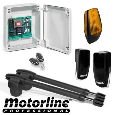 AUTOMATIZARI PORTI - Kit automatizare poarta batanta Motorline LINCE 600 - 24V, 350 Kg/canat, 4 m/canat, 60 W