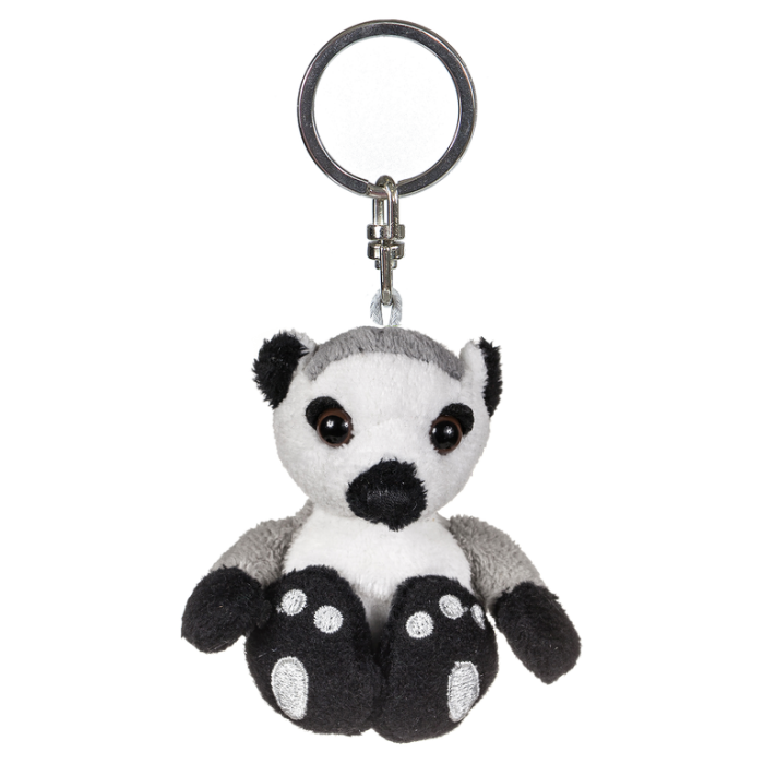 Breloc de plus Lemur cu coada inelata 6 cm [1]