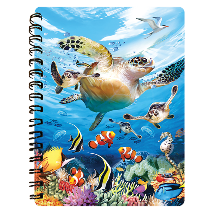 Caiet 3D Recif de corali/Țestoase 10,5x14,5 cm [1]