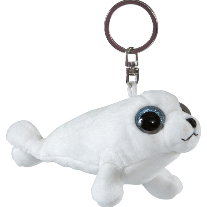 Glitter breloc foca alb 9 cm [1]