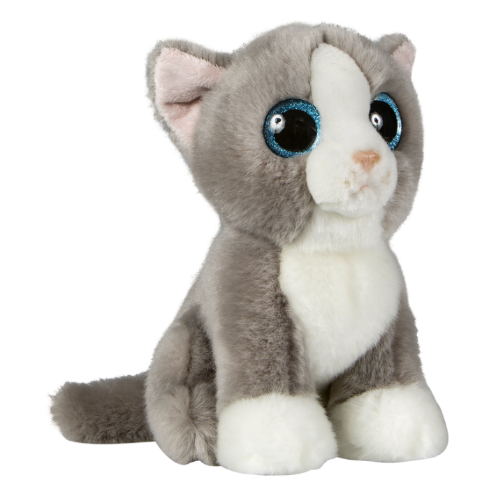 Glitter Eyes Pisica gri/alb 20 cm [1]