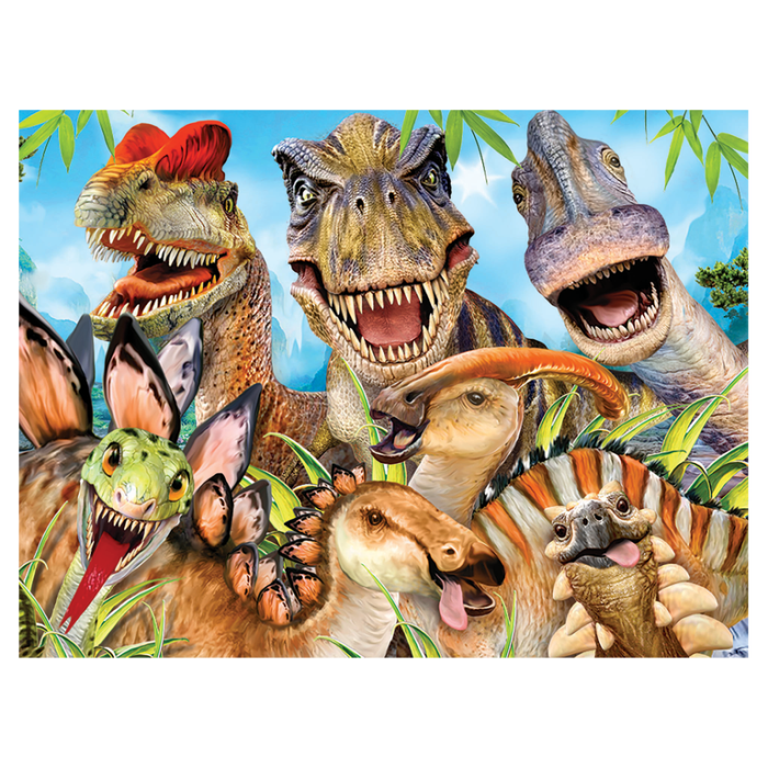 Puzzle 3D Dinozaur Selfie 63 piese 23x31 cm [1]