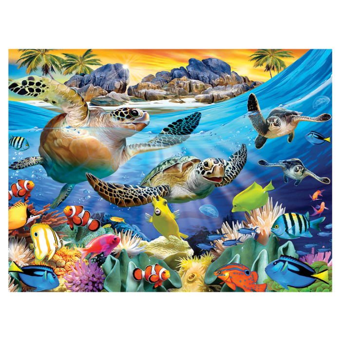 Puzzle 3D Turtle Beach 500 piese 61x46 cm [1]