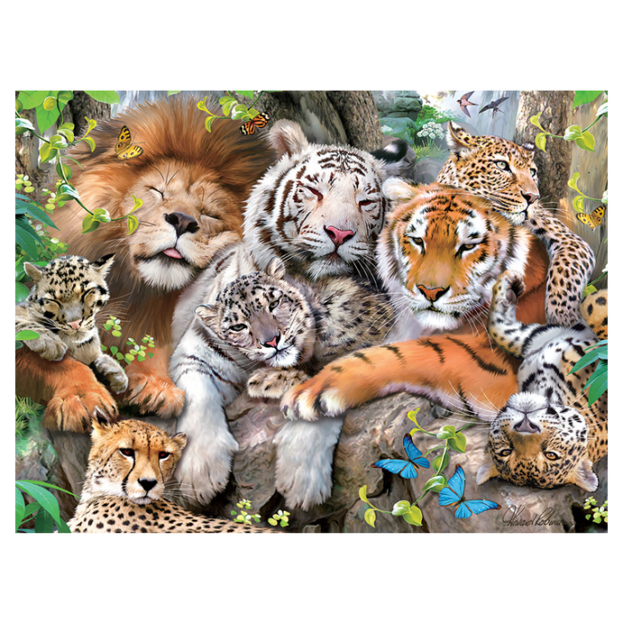 Puzzle GITD. Un pui de somn de pisica 48 piese 38x28,5 cm [1]