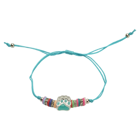 Bratari - Bratara Fancy Footprint turcoaz