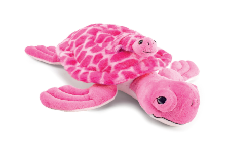 MommyHug - Broasca testoasa Mama si Bebelus roz 32 cm