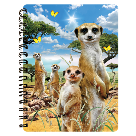 Caiete 3D - Caiet 3D Meerkat 10,5x14,5 cm