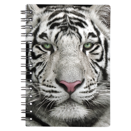 Caiete 3D - Caiet 3D Tigru Alb 9x13 cm