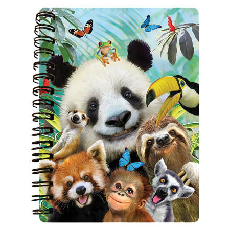 Caiete 3D - Caiet 3D Zoo Selfie 10,5x14,5 cm