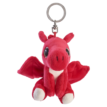 Accesorii si cadouri cu animale - Glitter breloc Dragon rosu 9 cm