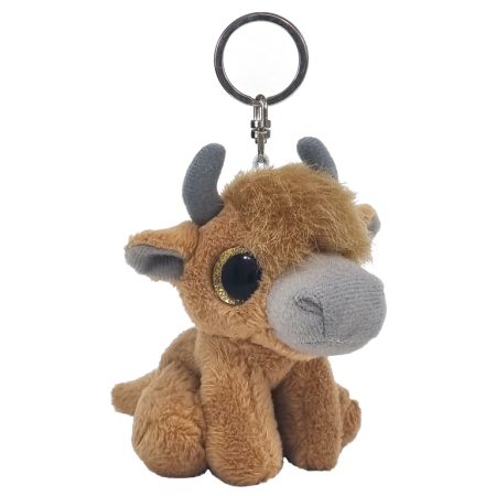 Glitter Keychains - Glitter breloc Vaca Highland 9 cm