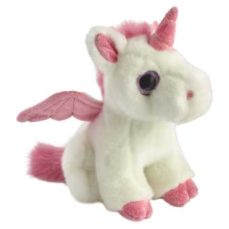 Glitter Eyes - Glitter Eyes Pegas alb cu aripi roz 20 cm