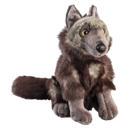 Classic Wildlife - Lup negru sezand 36 cm