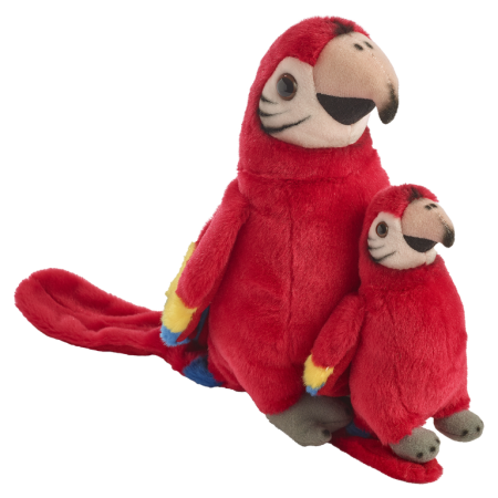 MommyHug - Papagal rosu MommyHug 24 cm