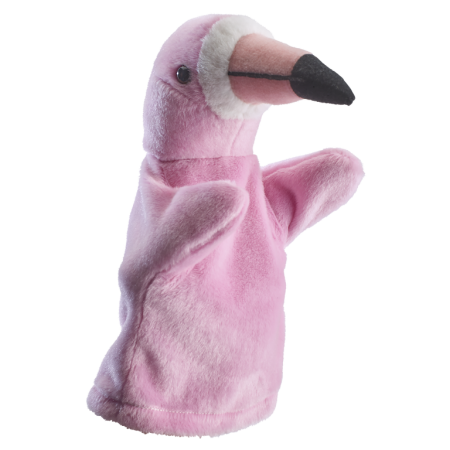 Pasari - Papusa de mana Flamingo 24 cm