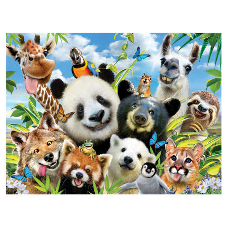 Puzzle-uri si jucarii educative - Puzzle 3D Selfie cu animale 500 buc. 61x46 cm