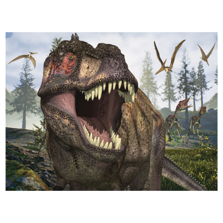 Puzzle-uri si jucarii educative - Puzzle 3D T-Rex 100 piese 23x31 cm
