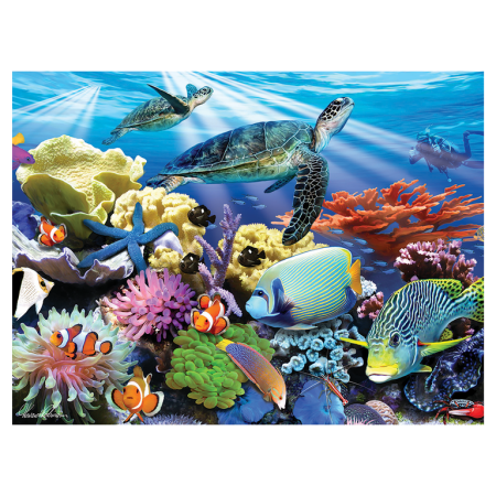 Puzzle-uri si jucarii educative - Puzzle GITD. Reef Life 63 piese 38x28,5 cm