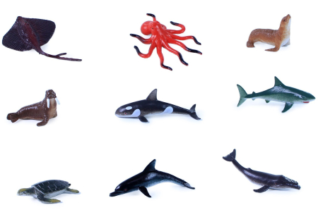 Animals in Tubes - Set 9 animale marine la punga