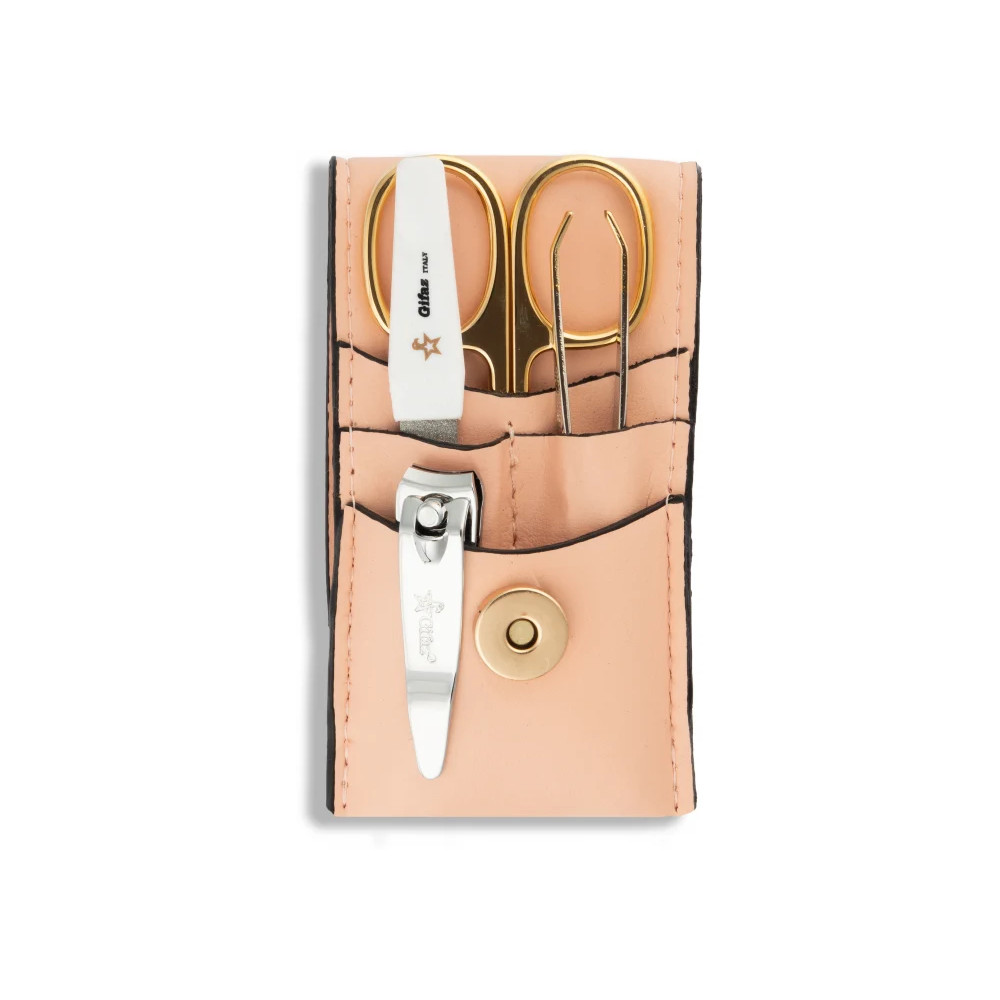 Unghii - Trusa manichiura 4 piese nr. 1600, etui roz, Gifaz Italy