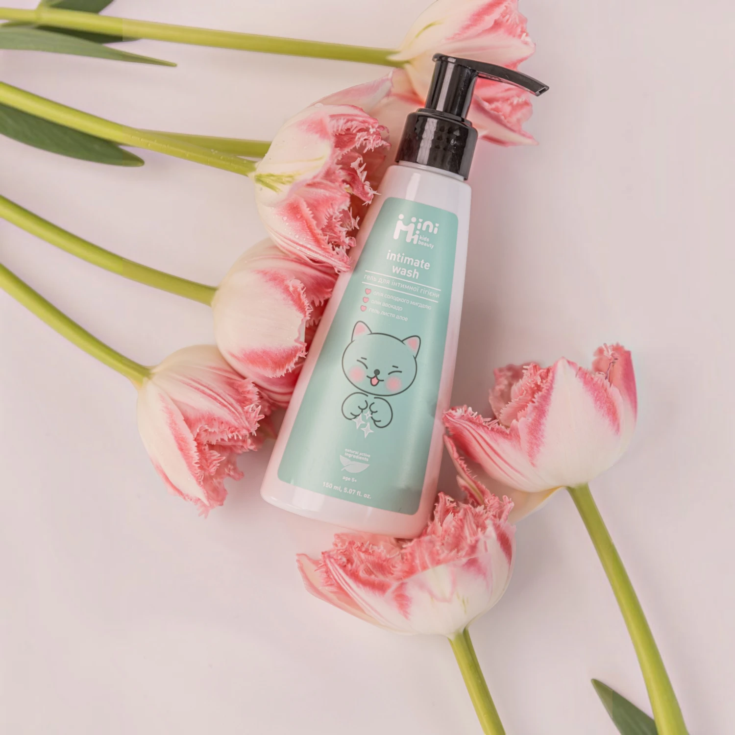 MINIMI Gel pentru Igiena Intima Copii cu Aloe Vera si Prebiotice, pH Neutru, 5+ ani, 150 ml [5]