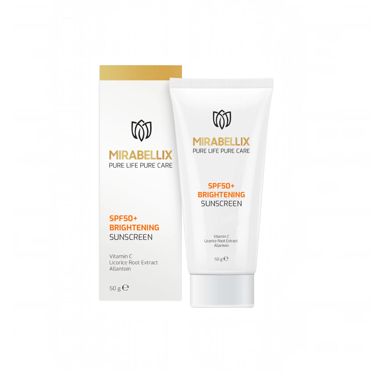MIRABELLIX Crema Pentru Protectie Solara Iluminatoare SPF50+ cu Vitamina C si Extract de Lemn Dulce, 50 ml [1]