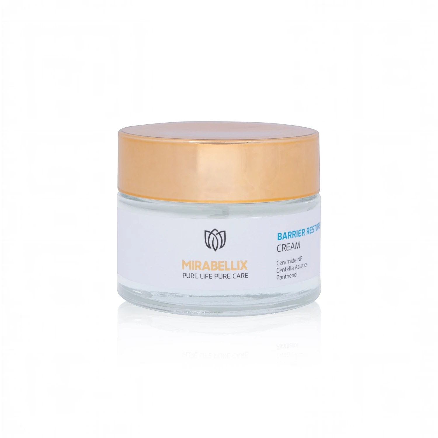 Frumusete & Ingrijire - MIRABELLIX Crema Reparatoare Bariera Cutanata cu Ceramide, Centella Asiatica si Acid Hialuronic, 50 ml