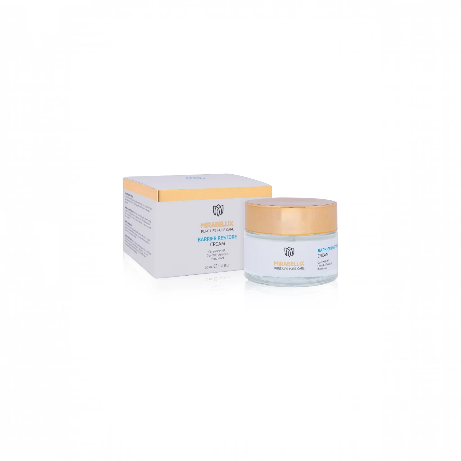 MIRABELLIX Crema Reparatoare Bariera Cutanata cu Ceramide, Centella Asiatica si Acid Hialuronic, 50 ml [3]