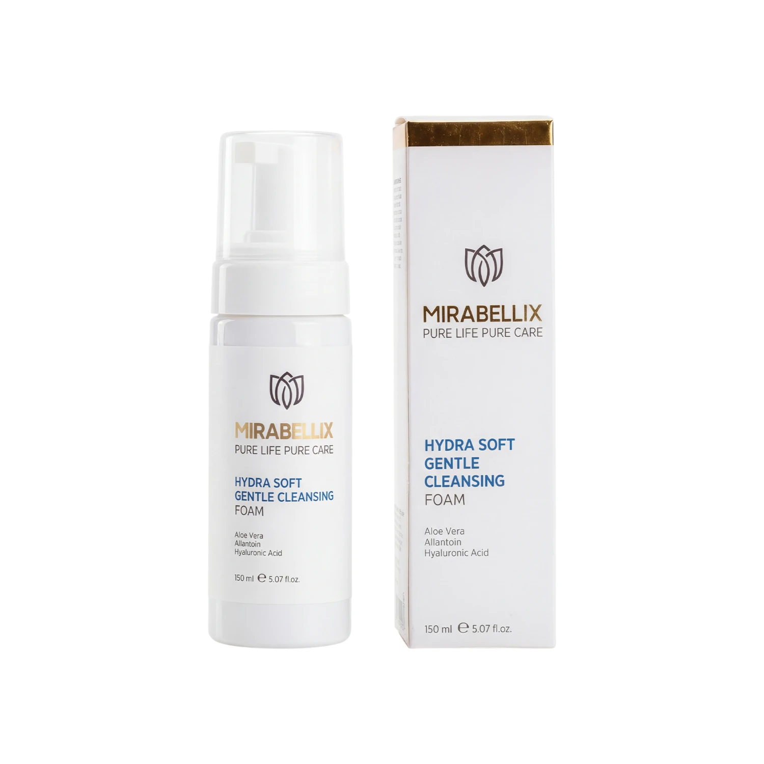 Frumusete & Ingrijire - MIRABELLIX Spuma de Curatare Hydra Soft cu Aloe Vera si Niacinamida, 150 ml