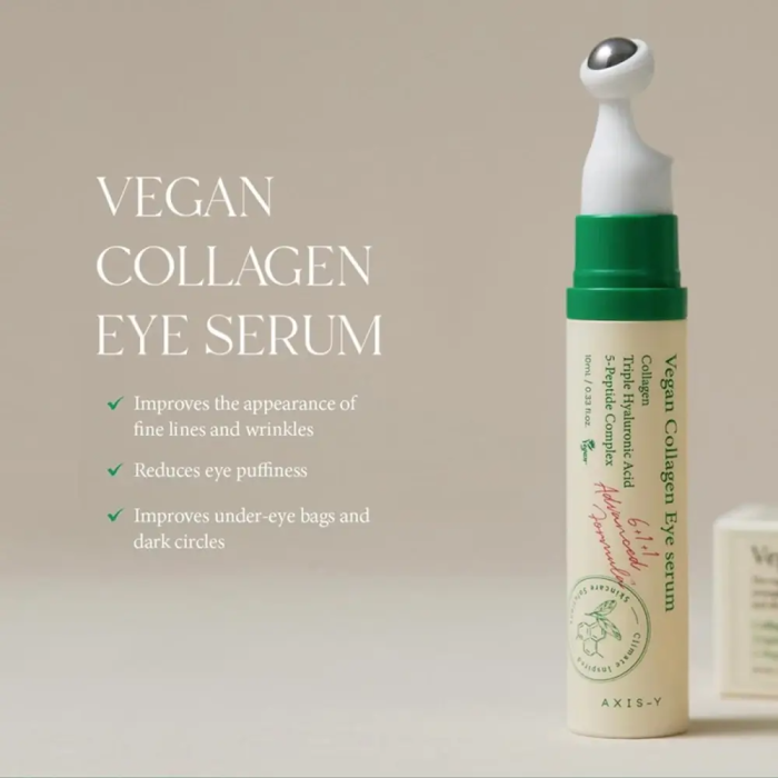 AXIS-Y Vegan Collagen Eye Serum (10 ml) – Ser pentru ochi cu colagen vegan și acid hialuronic pentru hidratare intensă, elasticitate și menținerea confortului pielii delicate [3]