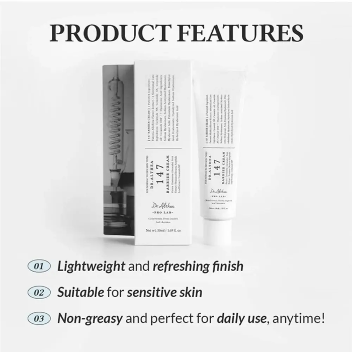 Dr. Althea 147 Barrier Cream (50 ml) – Cremă de față cu Sodium Hyaluronate și Ceramide pentru hidratare intensă și întărirea barierei naturale de protecție a pielii [5]