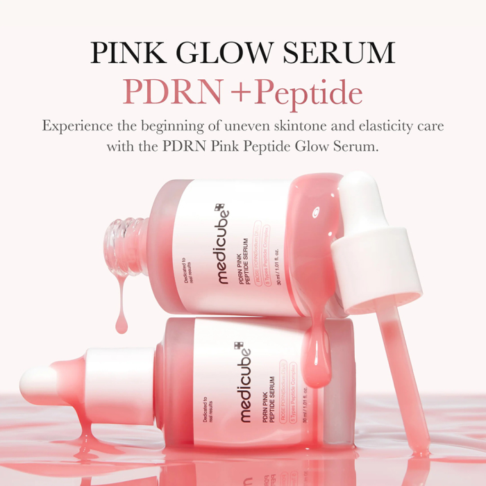 MEDICUBE PDRN Pink Peptide Serum (30 ml) – Ser de față cu PDRN și Niacinamidă pentru uniformizarea tenului, regenerare profundă și o strălucire sănătoasă (glow) [3]