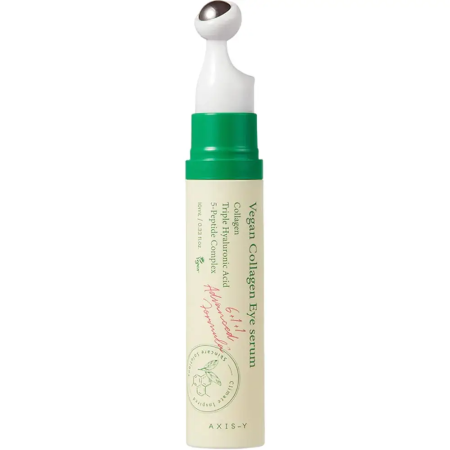 Tratamente - AXIS-Y Vegan Collagen Eye Serum (10 ml) – Ser pentru ochi cu colagen vegan și acid hialuronic pentru hidratare intensă, elasticitate și menținerea confortului pielii delicate