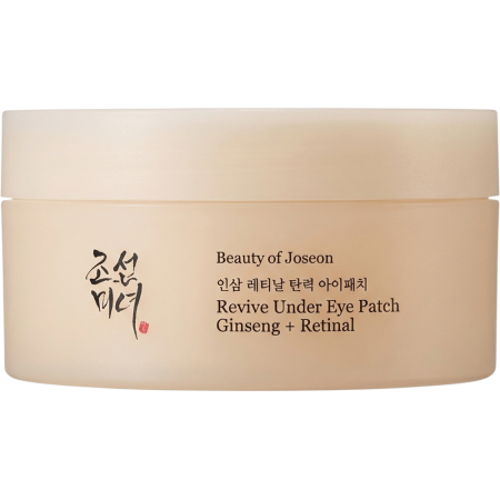 Tratamente - BEAUTY OF JOSEON Revive Under Eye Patch Ginseng + Retinal (60 buc) – Benzi hidratante cu retinal și ginseng pentru reducerea ridurilor și regenerarea zonei ochilor