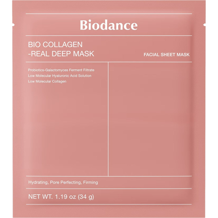 Hidratare - BIODANCE Bio-Collagen Real Deep (34 g) – Mască cu colagen și acid hialuronic cu greutate moleculară mică pentru hidratare profundă și întărirea barierei de protecție a pielii
