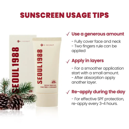 KSECRET Seoul 1988 Sun Pine Tree + Ceramide (50 ml) – Cremă de față cu extract de muguri de pin și Ceramida NP pentru calmarea pielii și repararea barierei naturale [6]