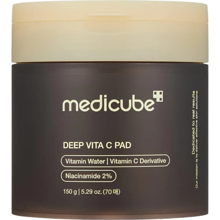 Tratamente - MEDICUBE Deep Vita C Pad (70 buc) – Dischete tonice cu Vitamina C și extract de cătină pentru estomparea petelor pigmentare, uniformizarea tenului și luminozitate instantanee