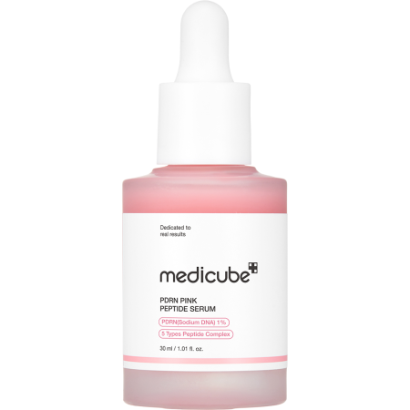 Tratamente - MEDICUBE PDRN Pink Peptide Serum (30 ml) – Ser de față cu PDRN și Niacinamidă pentru uniformizarea tenului, regenerare profundă și o strălucire sănătoasă (glow)