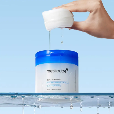 MEDICUBE Zero Pore Pad (70 buc) – Dischete tonice cu extract de salcie albă și lămâie pentru exfoliere delicată, controlul sebumului și diminuarea vizibilă a porilor [3]