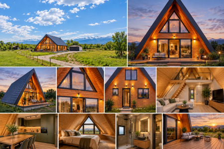 Fagaras Cabana A-frame cu ciubăr și saună - Cabana A-Frame Premium Făgăraș cu Ciubăr și Saună