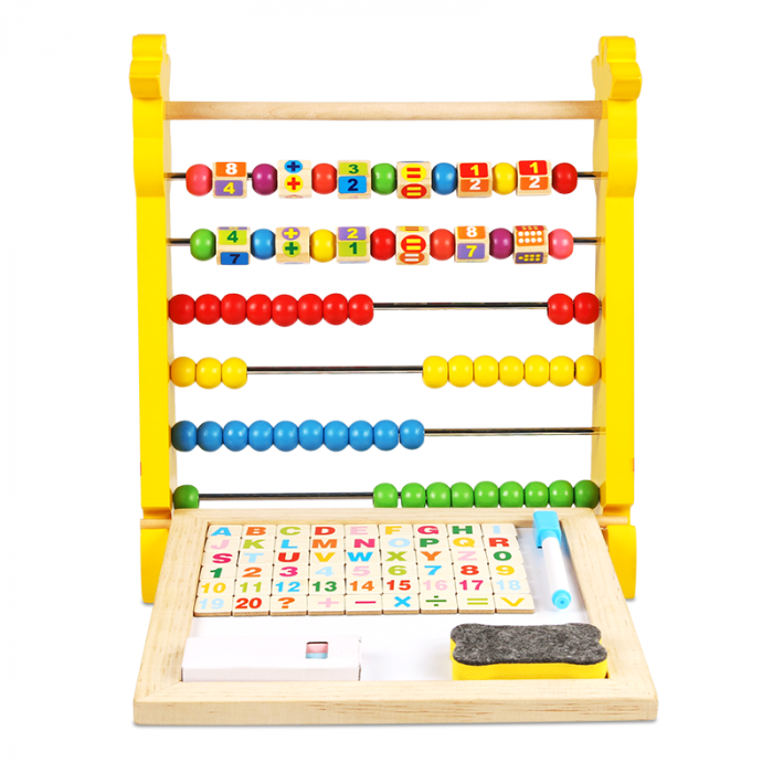 Abac Montessori din lemn cu tablă scris și piese magnetice – copii 3 ani+ [2]