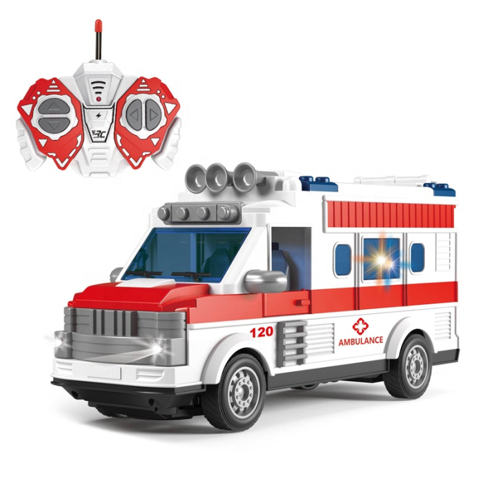 Ambulanță de jucărie cu telecomandă 22 × 10 × 7,5 cm, alb [2]